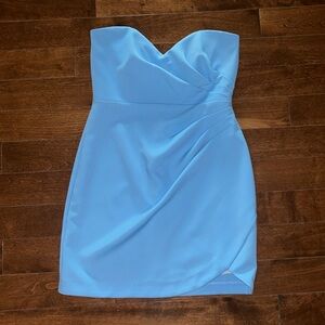 Karlie Blue Strapless Mini Dress